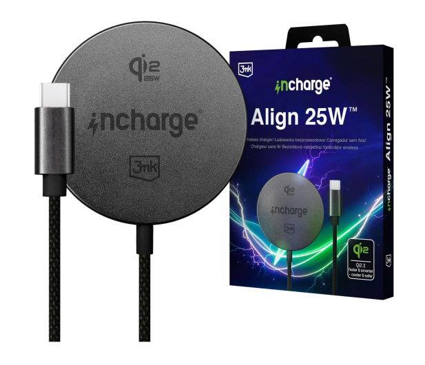 3mk incharge Align Qi2.,2 25W for Android Black - 1507945 - zdjęcie